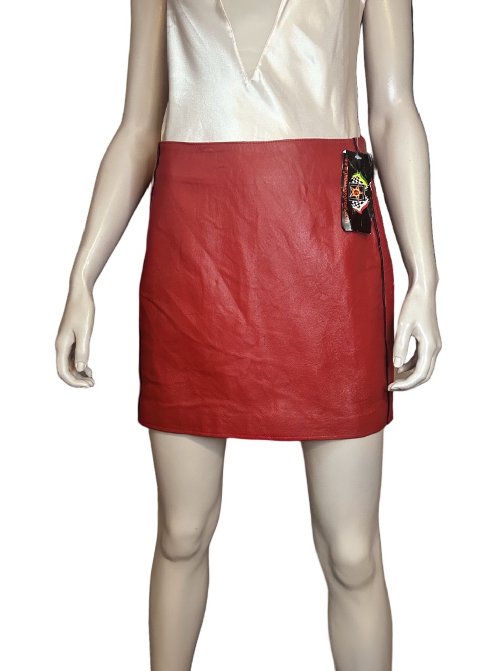 Dale Earnhardt Jr. #8 NASCAR Red Leather Mini Skirt Chase Authentics Licensed